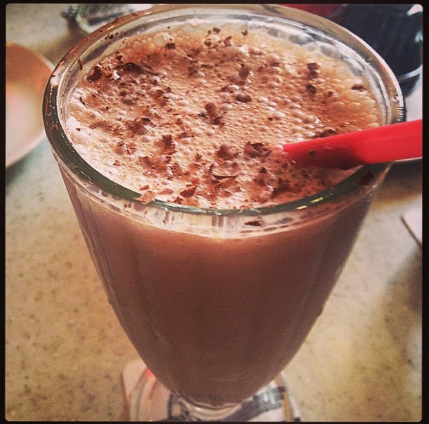 All the above pictures are of the Banana Nutella Coffee Shake in American Diner, Delhi .